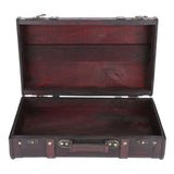 Portable Antique Suitcase Wooden Case Photography Props Craft Decoration Box Ornament