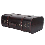 Portable Antique Suitcase Wooden Case Photography Props Craft Decoration Box Ornament
