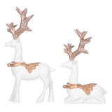 Nordic Style Geometric Standing Sitting Elk Sculpture Resin Deer Statue Tabletop Ornaments