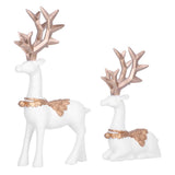 Nordic Style Geometric Standing Sitting Elk Sculpture Resin Deer Statue Tabletop Ornaments
