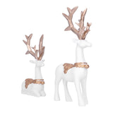 Nordic Style Geometric Standing Sitting Elk Sculpture Resin Deer Statue Tabletop Ornaments