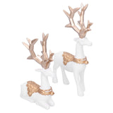 Nordic Style Geometric Standing Sitting Elk Sculpture Resin Deer Statue Tabletop Ornaments