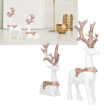 Nordic Style Geometric Standing Sitting Elk Sculpture Resin Deer Statue Tabletop Ornaments