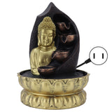 Resin Buddha Statue Water Running Fountain Feng Shui Ornament Indoor Waterscape Craft Home DecorUS Plug 110V In Australia - Darrahopens