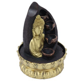 Resin Buddha Statue Water Running Fountain Feng Shui Ornament Indoor Waterscape Craft Home DecorUS Plug 110V