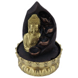 Resin Buddha Statue Water Running Fountain Feng Shui Ornament Indoor Waterscape Craft Home DecorUS Plug 110V