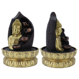Resin Buddha Statue Water Running Fountain Feng Shui Ornament Indoor Waterscape Craft Home DecorUS Plug 110V