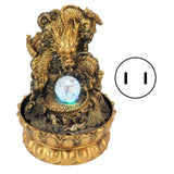 Resin Dragon Statue LED Desktop Water Fountain Home Office Desktop Decor Crafts GiftsUS Plug 110V In Australia - Darrahopens