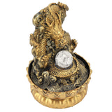 Resin Dragon Statue LED Desktop Water Fountain Home Office Desktop Decor Crafts GiftsUS Plug 110V
