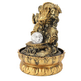 Resin Dragon Statue LED Desktop Water Fountain Home Office Desktop Decor Crafts GiftsUS Plug 110V