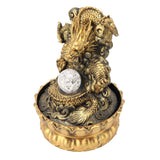 Resin Dragon Statue LED Desktop Water Fountain Home Office Desktop Decor Crafts GiftsUS Plug 110V