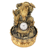 Resin Dragon Statue LED Desktop Water Fountain Home Office Desktop Decor Crafts GiftsUS Plug 110V