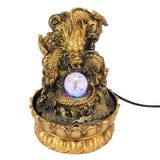 Resin Dragon Statue LED Desktop Water Fountain Home Office Desktop Decor Crafts GiftsEU Plug 220V In Australia - Darrahopens