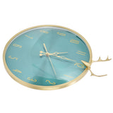 Wall Clock Modern Non Ticking Silent Wall Clock with Deer Head Decor for Bedroom Kitchen Classroom Living Room