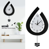 Nordic Style Unique Shape Hanging Clock Mute Wall Clock for Living Room Coffee Shop Store