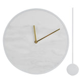 Modern Slate Wall Clock with Metal Frame Marble Pattern Swing Wall Clock for Home Bedroom