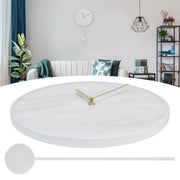 Modern Slate Wall Clock with Metal Frame Marble Pattern Swing Wall Clock for Home Bedroom