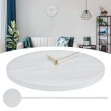 Modern Slate Wall Clock with Metal Frame Marble Pattern Swing Wall Clock for Home Bedroom
