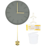 Modern Wall Clock Hanging Round Clock with Large Pendulum for Kitchen Coffee Shop Bar In Australia - Darrahopens