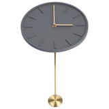 Modern Wall Clock Hanging Round Clock with Large Pendulum for Kitchen Coffee Shop Bar