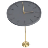 Modern Wall Clock Hanging Round Clock with Large Pendulum for Kitchen Coffee Shop Bar