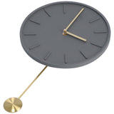 Modern Wall Clock Hanging Round Clock with Large Pendulum for Kitchen Coffee Shop Bar