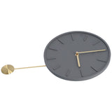 Modern Wall Clock Hanging Round Clock with Large Pendulum for Kitchen Coffee Shop Bar