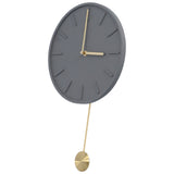 Modern Wall Clock Hanging Round Clock with Large Pendulum for Kitchen Coffee Shop Bar