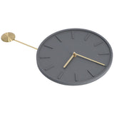 Modern Wall Clock Hanging Round Clock with Large Pendulum for Kitchen Coffee Shop Bar