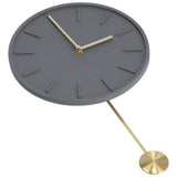 Modern Wall Clock Hanging Round Clock with Large Pendulum for Kitchen Coffee Shop Bar