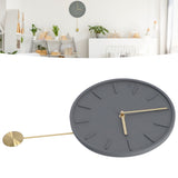Modern Wall Clock Hanging Round Clock with Large Pendulum for Kitchen Coffee Shop Bar
