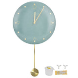 Modern Hanging Clock Framless Round Wall Pendulum Clock for Home Bar Shop Cafes Living Room In Australia - Darrahopens
