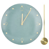 Modern Hanging Clock Framless Round Wall Pendulum Clock for Home Bar Shop Cafes Living Room