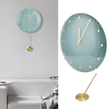 Modern Hanging Clock Framless Round Wall Pendulum Clock for Home Bar Shop Cafes Living Room
