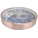 Wall Hanging Mute Clock Innovative LED Luminous Clock with Light Voice Control Rose Gold