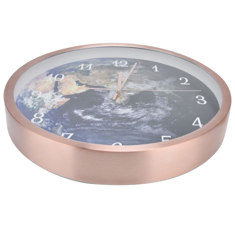 Wall Hanging Mute Clock Innovative LED Luminous Clock with Light Voice Control Rose Gold