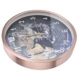 Wall Hanging Mute Clock Innovative LED Luminous Clock with Light Voice Control Rose Gold