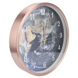 Wall Hanging Mute Clock Innovative LED Luminous Clock with Light Voice Control Rose Gold