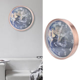 Wall Hanging Mute Clock Innovative LED Luminous Clock with Light Voice Control Rose Gold