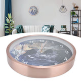 Wall Hanging Mute Clock Innovative LED Luminous Clock with Light Voice Control Rose Gold