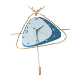 Nordic Light Luxury Clock Fashion Deer Head Wall Clock Living Room Household Decoration