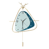 Nordic Light Luxury Clock Fashion Deer Head Wall Clock Living Room Household Decoration
