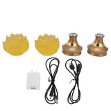 2Set LED Lotus Buddhist Light with Alloy Base Colorful Buddha Lamp Ornament Prayer Faith SuppliesUS Plug 100‑240V In Australia - Darrahopens