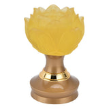 2Set LED Lotus Buddhist Light with Alloy Base Colorful Buddha Lamp Ornament Prayer Faith SuppliesUK Plug 100‑240V In Australia - Darrahopens