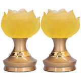 2 Set LED Buddhist Light Yellow Buddha Lamp Adjustable Buddhist Flower Light Buddhism SupplyAU Plug 100-240V In Australia - Darrahopens