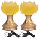 2 Set LED Buddhist Light Yellow Buddha Lamp Adjustable Buddhist Flower Light Buddhism SupplyAU Plug 100-240V In Australia - Darrahopens
