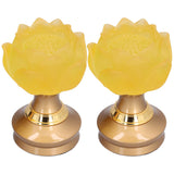 2 Set LED Buddhist Light Yellow Buddha Lamp Adjustable Buddhist Flower Light Buddhism SupplyAU Plug 100-240V In Australia - Darrahopens