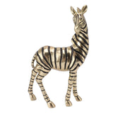 Resin Zebra Statues Gold Vivid Slip Resistant Compact Simulated Animal Statues for Home Decoration