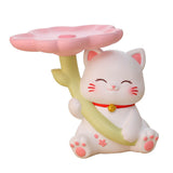 Cat Statue Storage Tray Resin Stable Base Multi Function Cute Cat Sculpture Table Decoration for Entrance