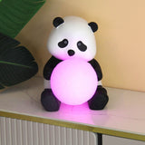 Panda Serving Tray Keys Wallets Fruit Holder Storage Ornament Home Office Table Decor Sculpture Panda Fruit Basket